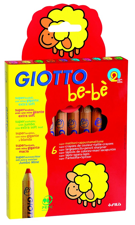 Set 6 creioane colorate - Giotto Bebe | Giotto Bebe