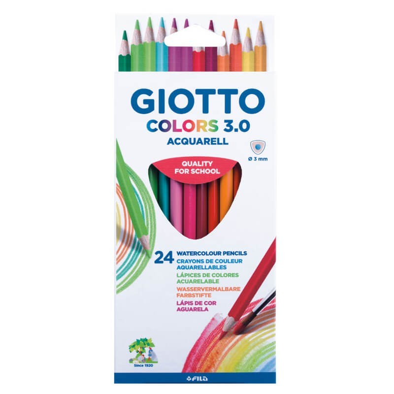 Set 24 creioane acuarelabile - Colors 3.0 | Giotto