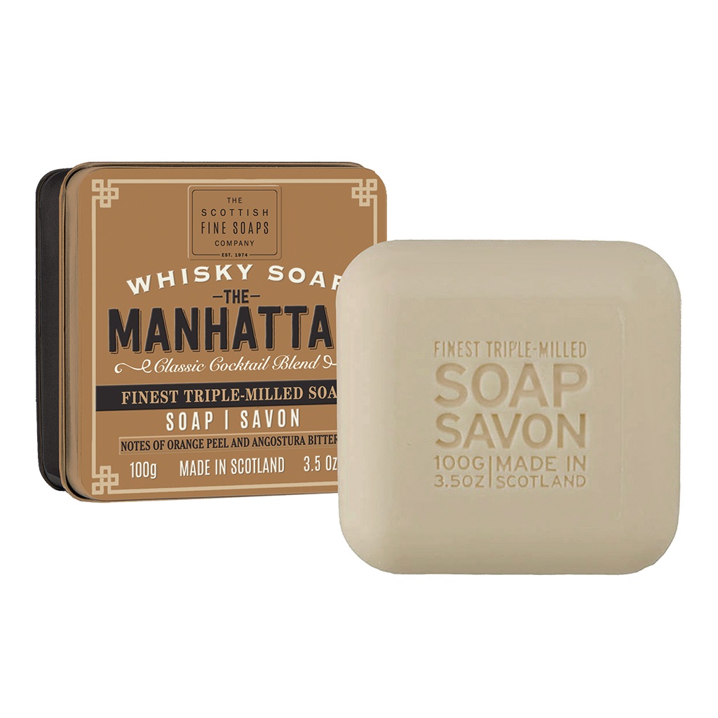 Sapun in cutie metalica - Manhattan, 100 g | The Scottish Fine Soaps Company