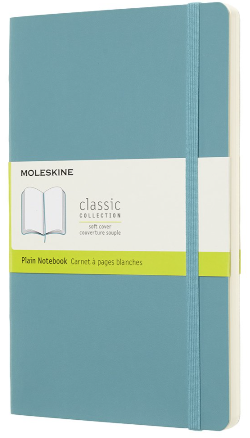 Carnet - Moleskine Classic - Large, Soft Cover, Plain - Blue Reef | Moleskine - 4 | YEO