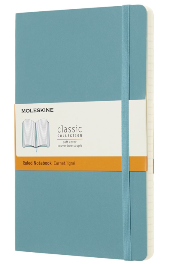 Carnet - Moleskine Classic - Large, Ruled, Soft Cover - Blue Reef | Moleskine - 4 | YEO