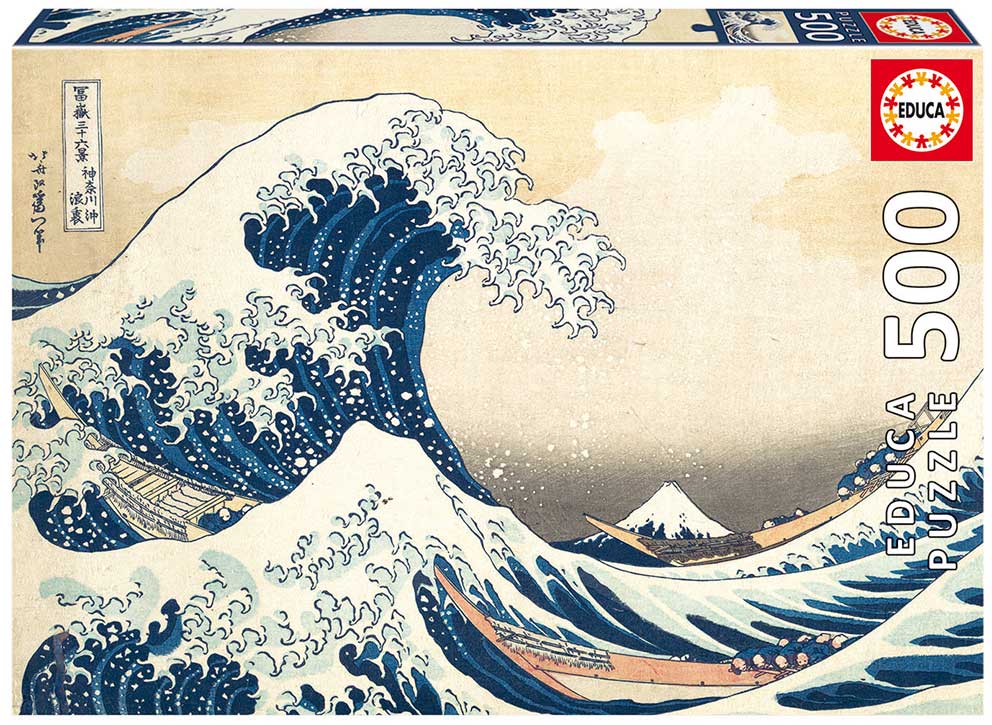 Puzzle 500 piese - Marele val din Kanagawa | Educa
