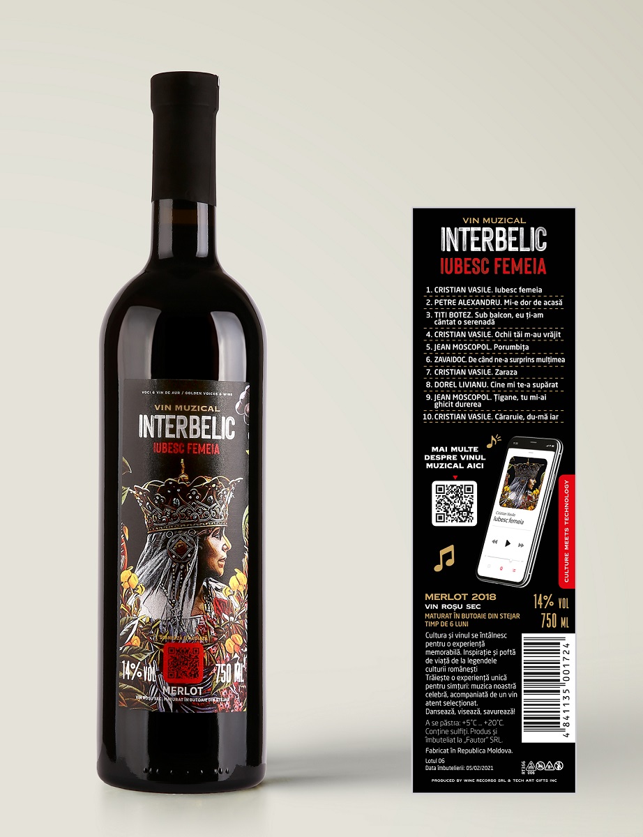 Vin muzical interbelic - Iubesc femeia, rosu, merlot, 2018, sec | Magic Paper - 3 | YEO