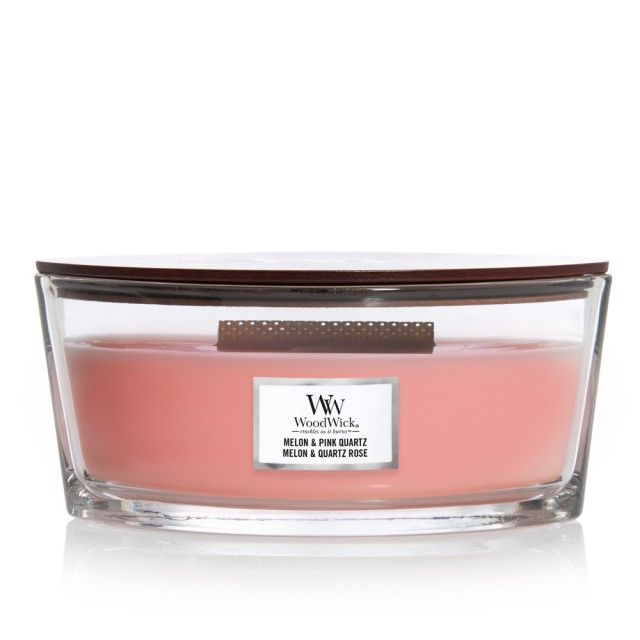  Lumanare parfumata - Ellipse - Melon and Pink Quartz | WoodWick 