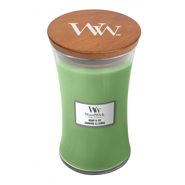 Lumanare parfumata - Large - Hemp and Ivy | WoodWick - 1 | YEO