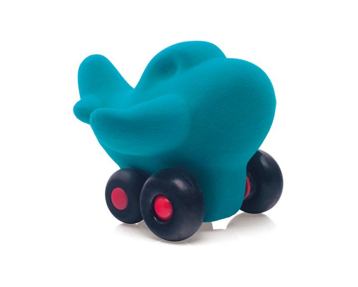  Jucarie din cauciuc - Charles Little Airplane - Turquoise | Rubbabu 