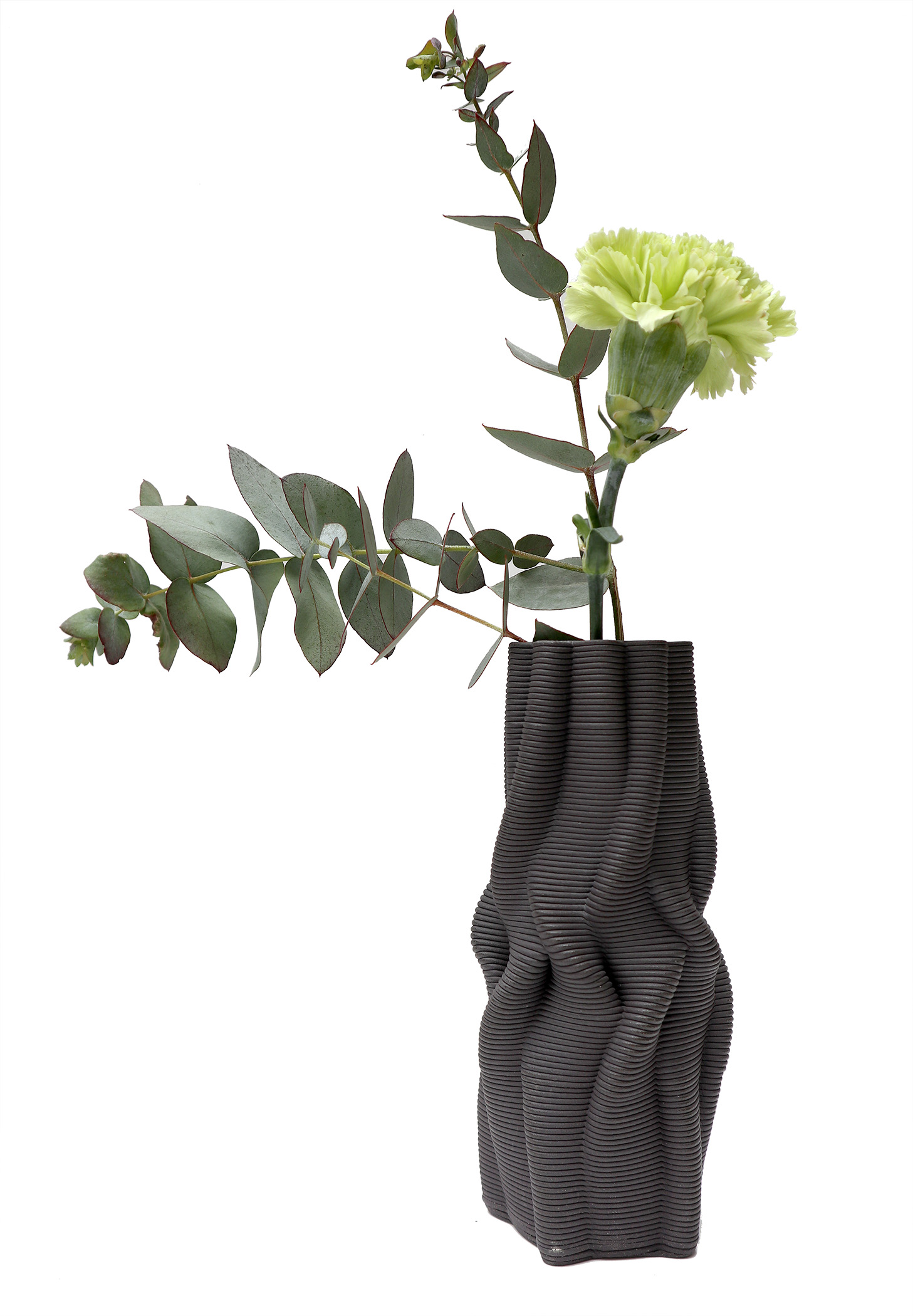 Vaza - Intertwined vase gri mat | Drag and Drop