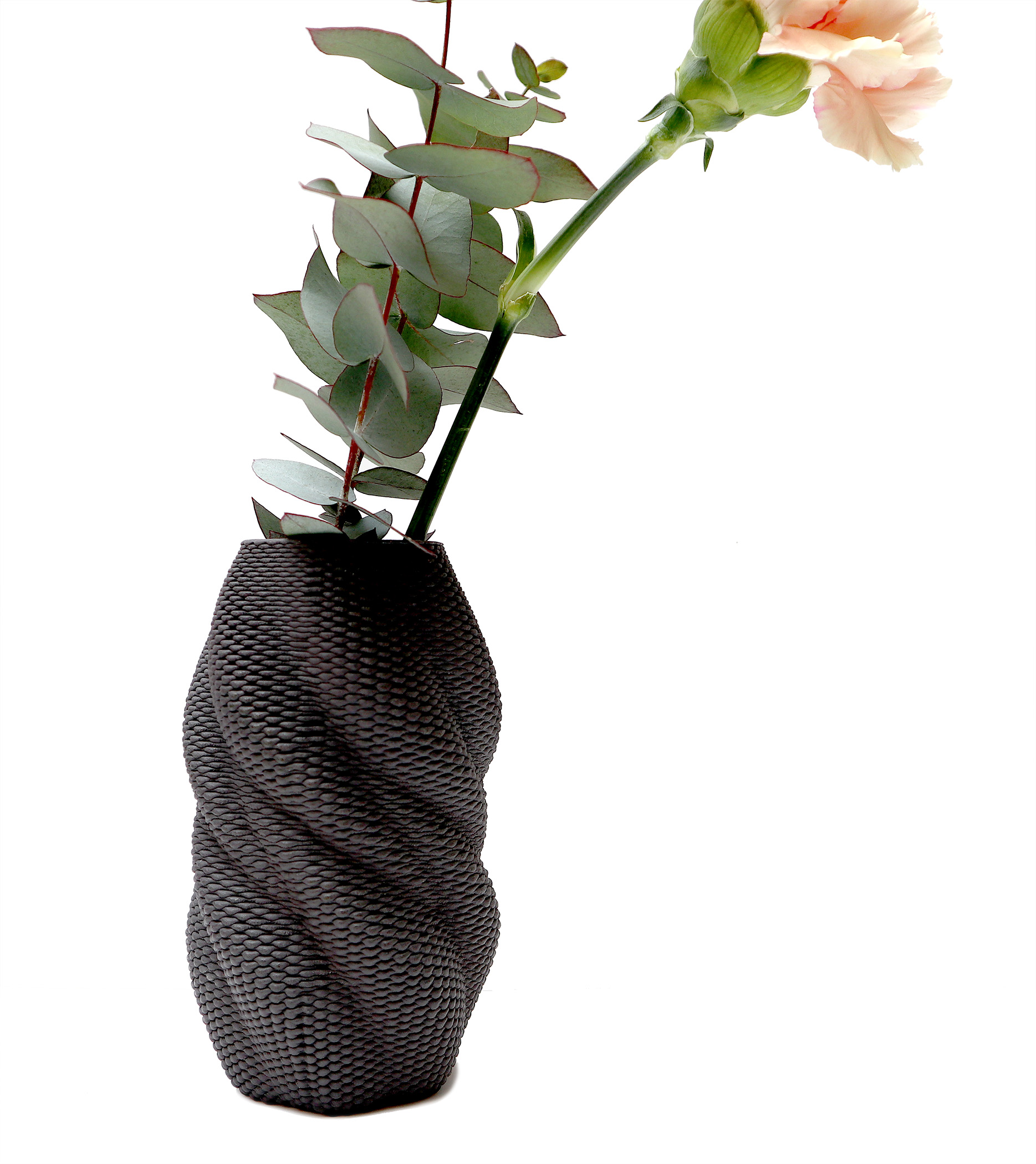 Vaza - Braided vase gri mat