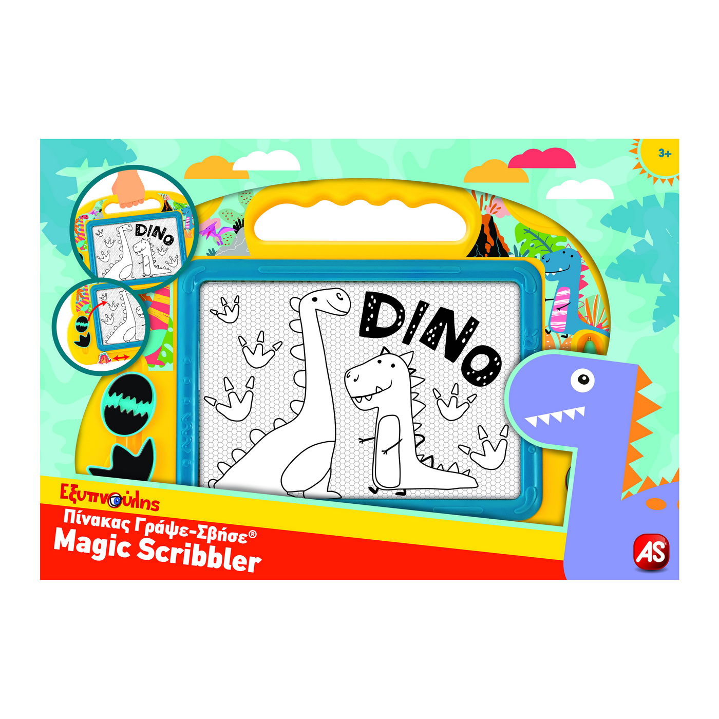 Tabla magnetica - Magic Scribbler: Dino | As - 3 | YEO