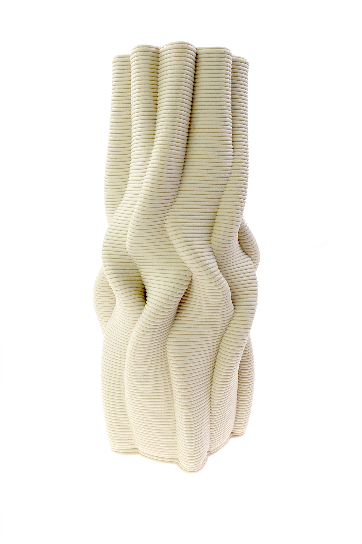 Vaza - Intertwined vase alb mat