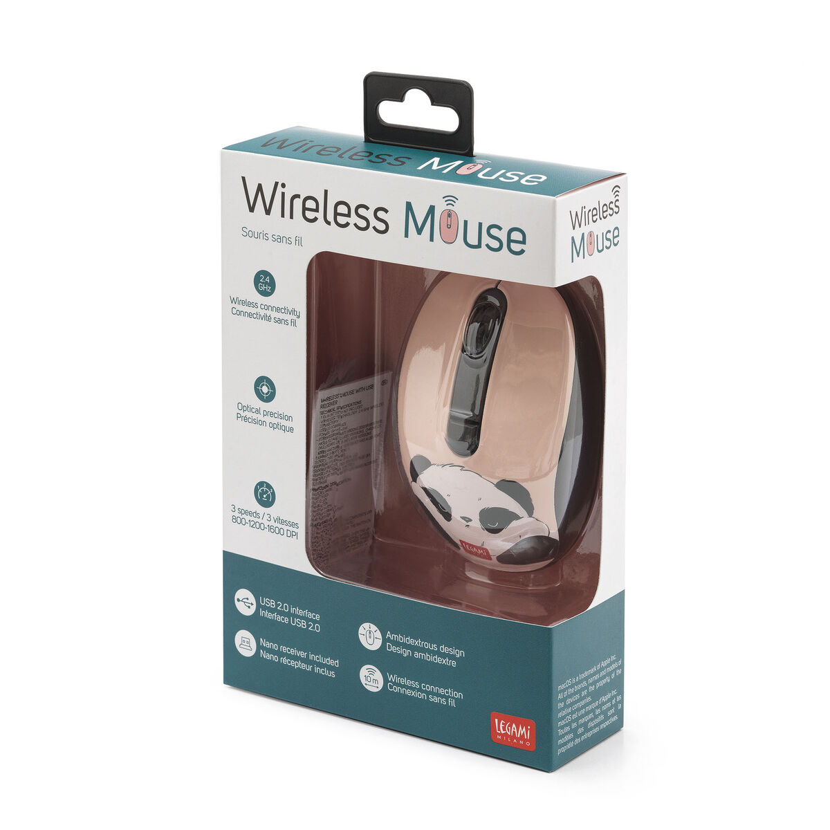 Mouse Wireless cu USB - Panda | Legami - 2 | YEO