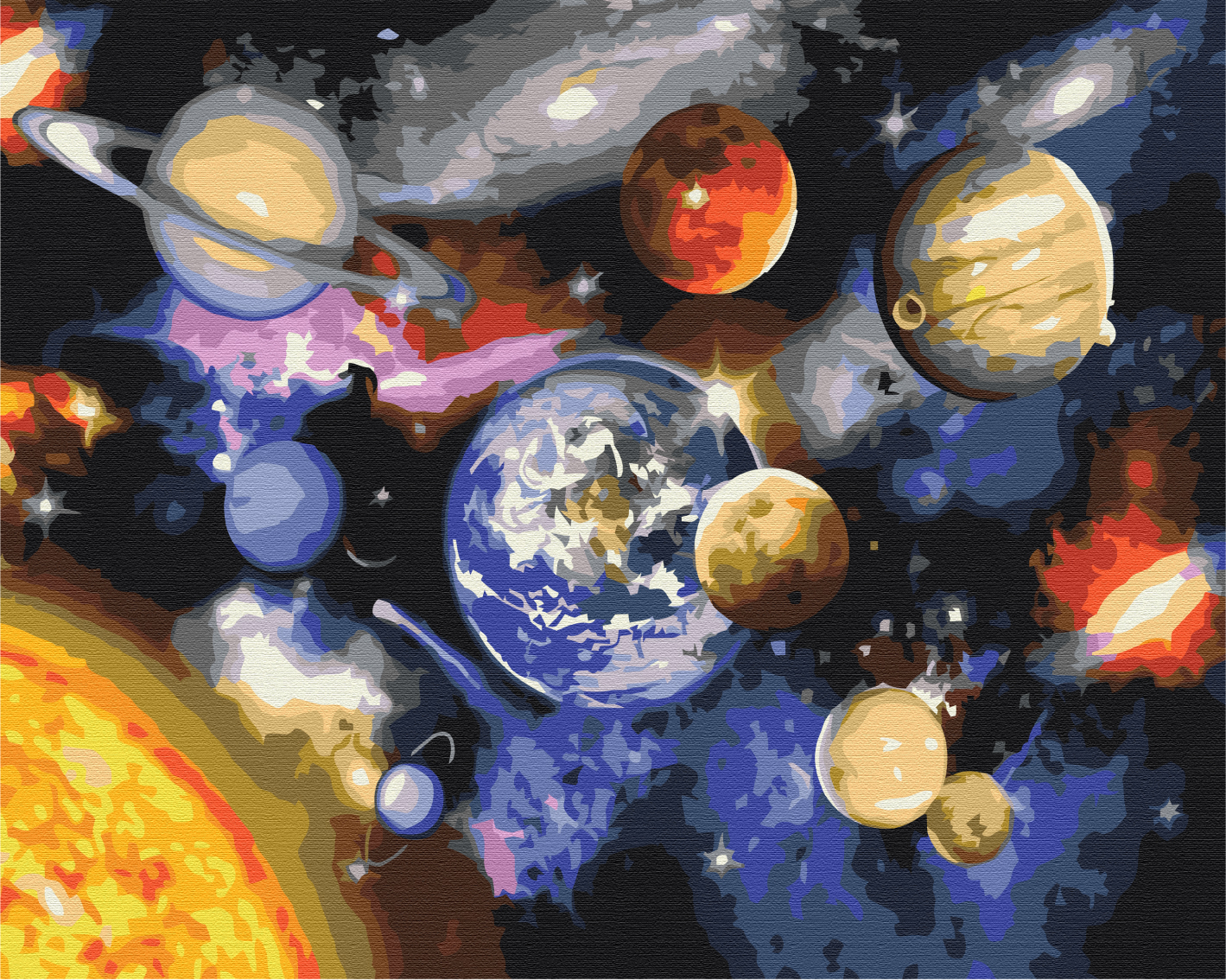 Set pictura pe numere - Galaxy Picture, 40x50 cm | Acuarello