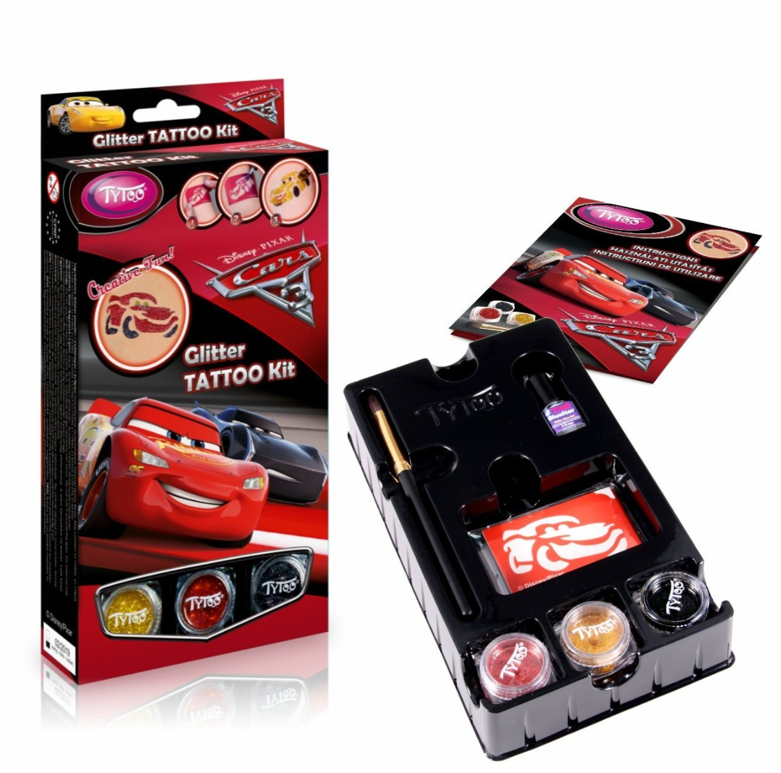 Kit tatuaje - Glitter Tattoo Kit: Cars 3 | TyToo - 2 | YEO