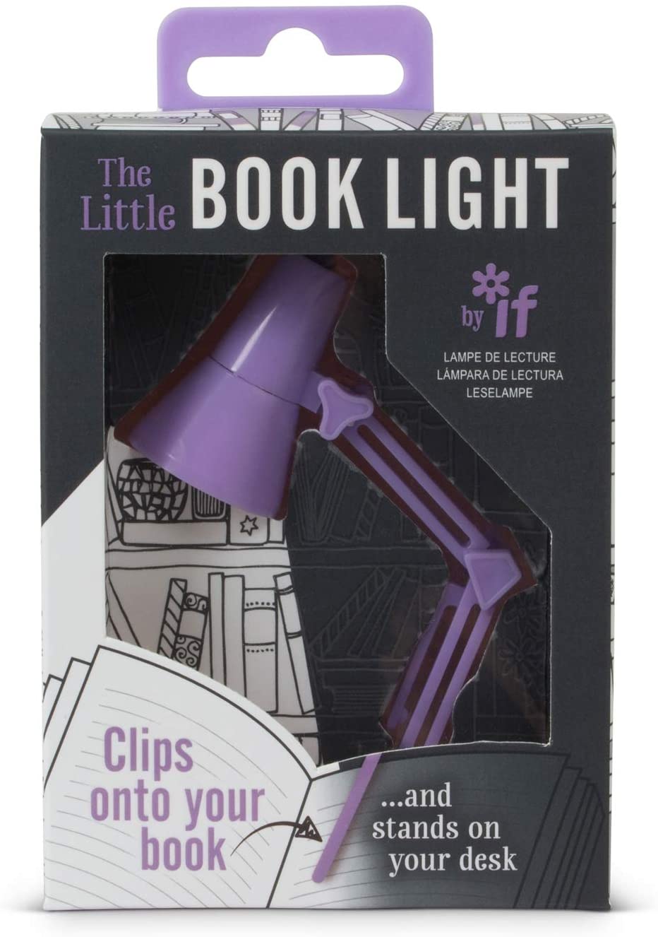 Lampa pentru citit - The little book light - Lilac | If (That Company Called)