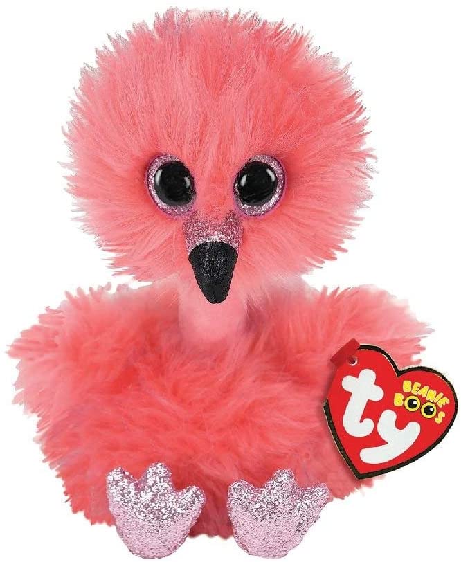 Jucarie de plus - Beanie Boos - Franny Flamingo, 15 cm
