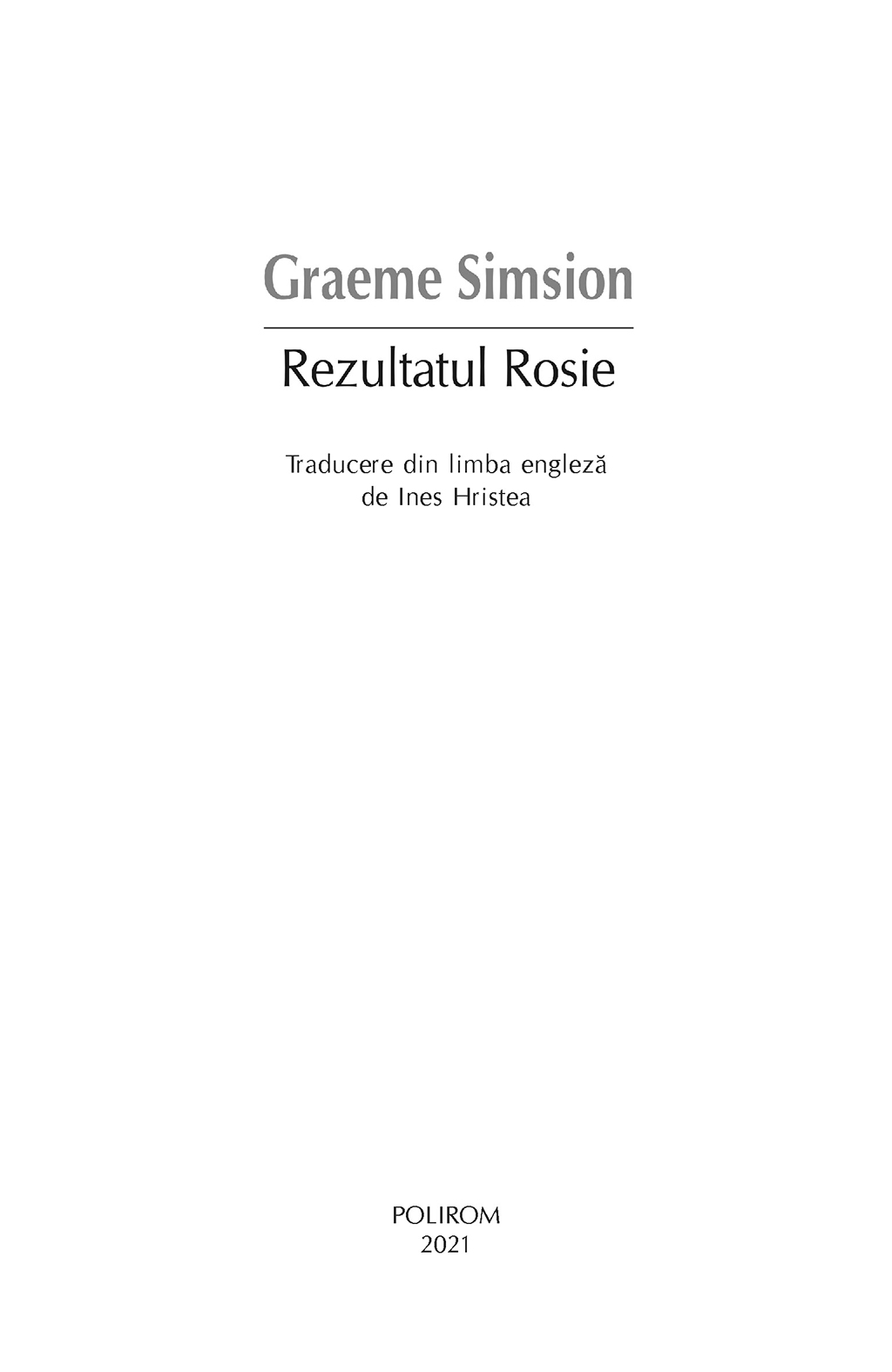 Rezultatul Rosie | Graeme Simsion - 5