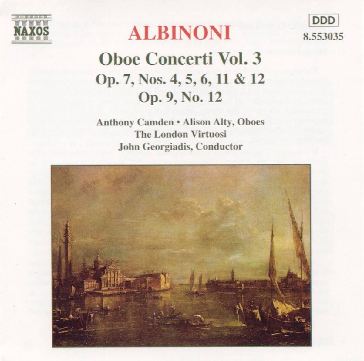 Albinoni: Oboe Concerti Vol. 3 | Tomaso Albinoni, Anthony Camden, Alison Alty - 1 | YEO