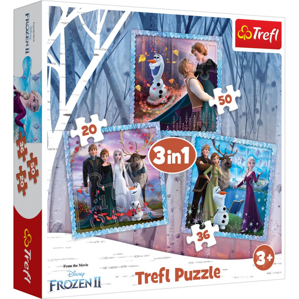 Puzzle 3in1 - Frozen 2 - Regatul de Gheata | Trefl