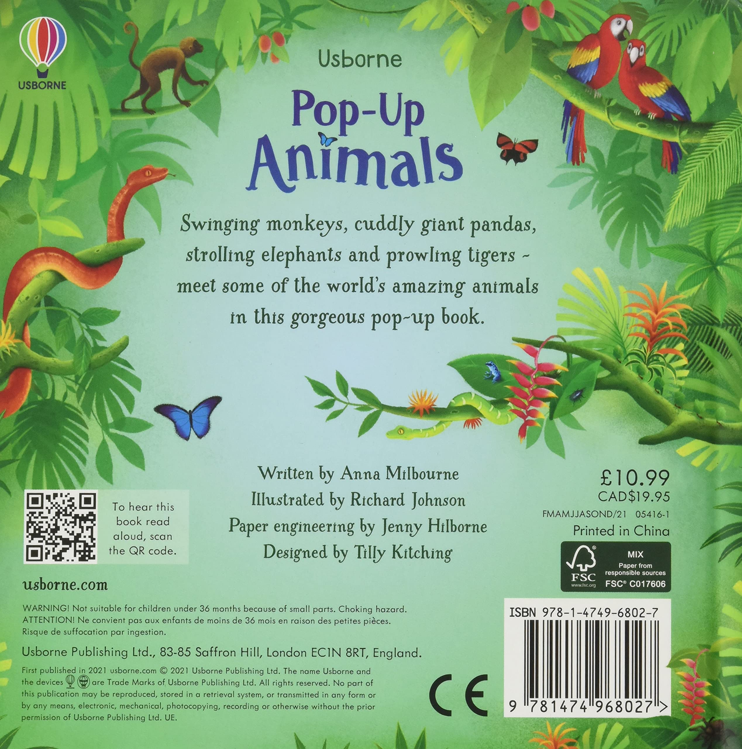 Pop-Up Animals | Anna Milbourne - 5 | YEO