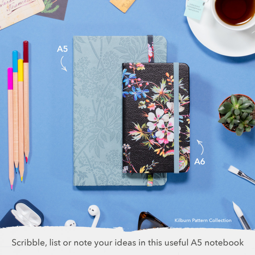 Carnet A6 - Bookaroo - V&A Kilburn Black Floral | If (That Company Called)