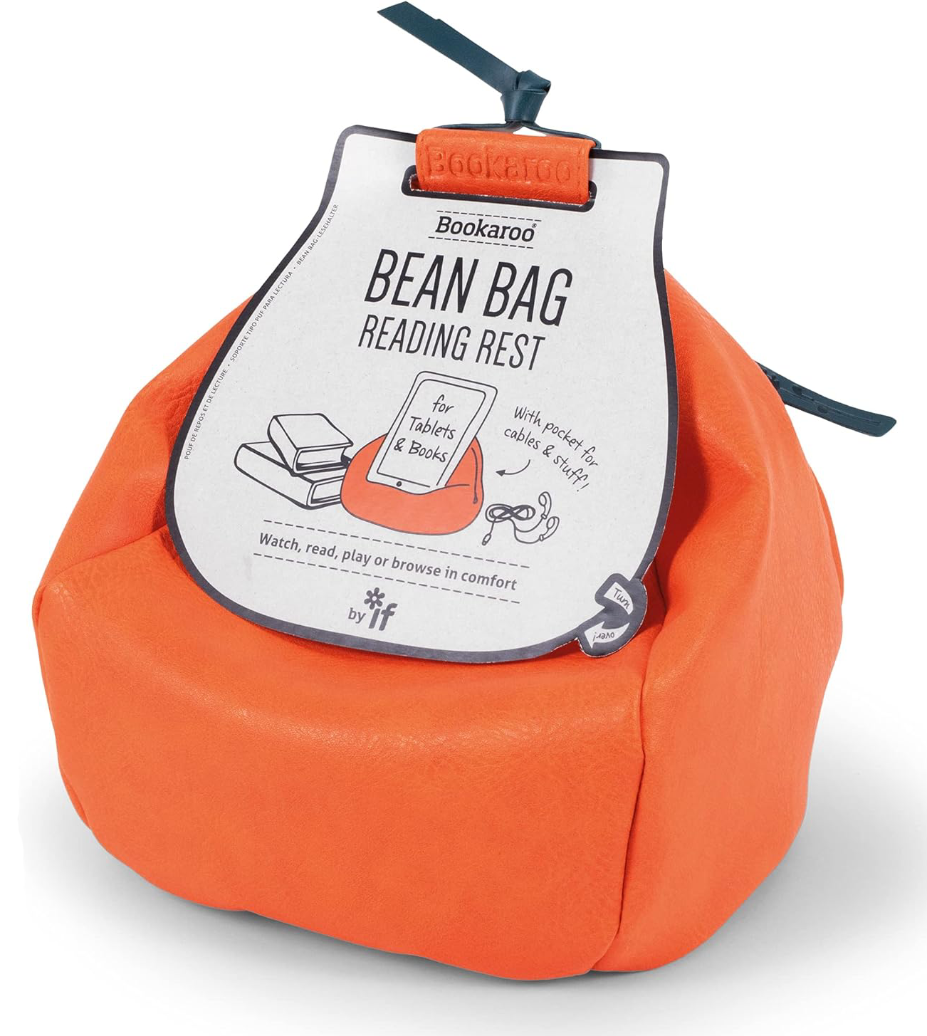 Suport pentru carte - Bookaroo Bean Bag Reading Rest - Orange | If (That Company Called)