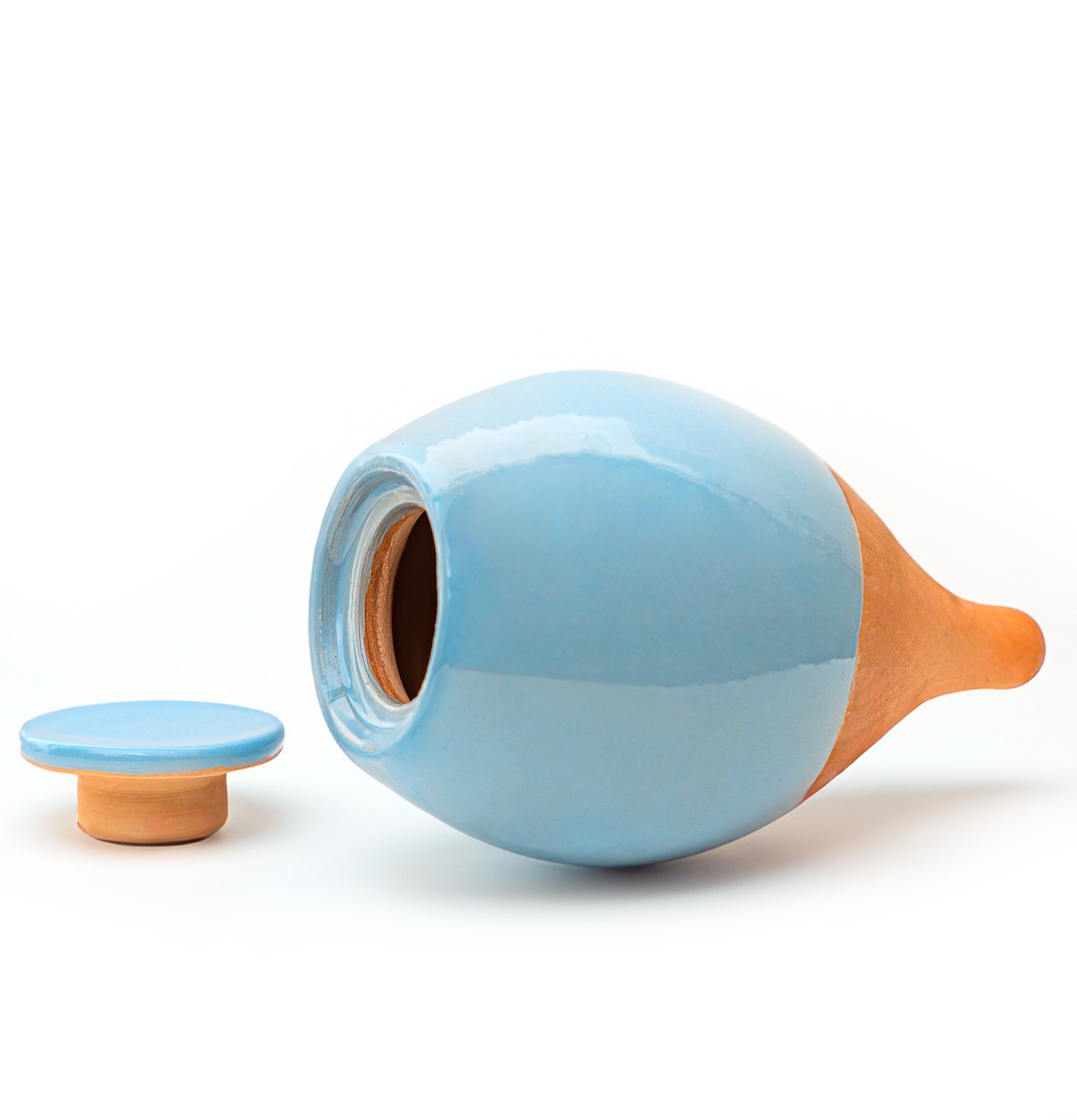 Vas ecologic auto-udare din ceramica - Lutoya M Blue, 35 cl | Lutoya