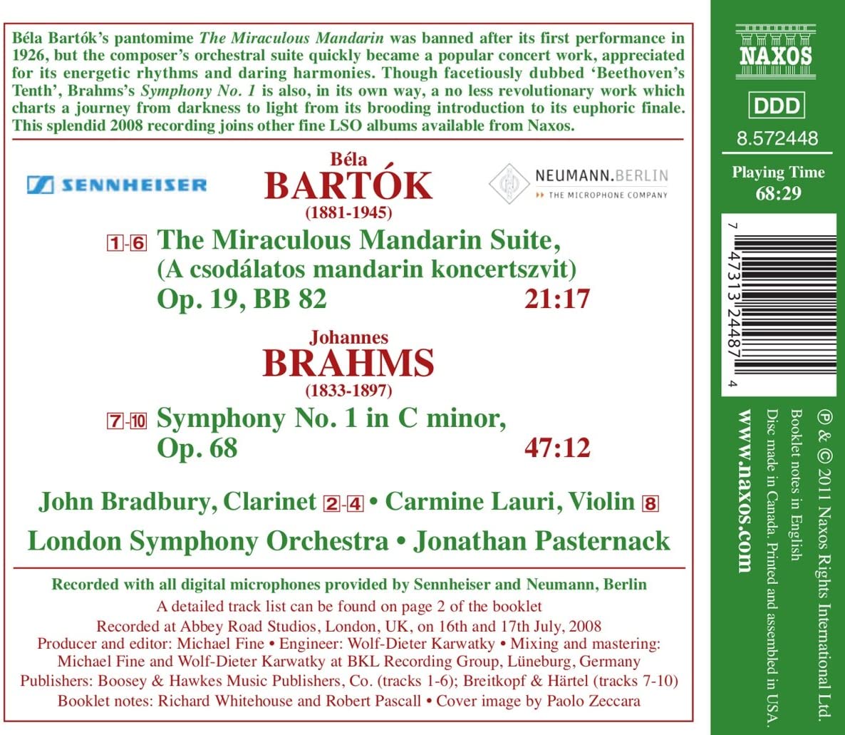 Bartok: The Miraculous Mandarin Suite / Brahms: Symphony No.1 | London Symphony Orchestra, Jonathan Pasternack