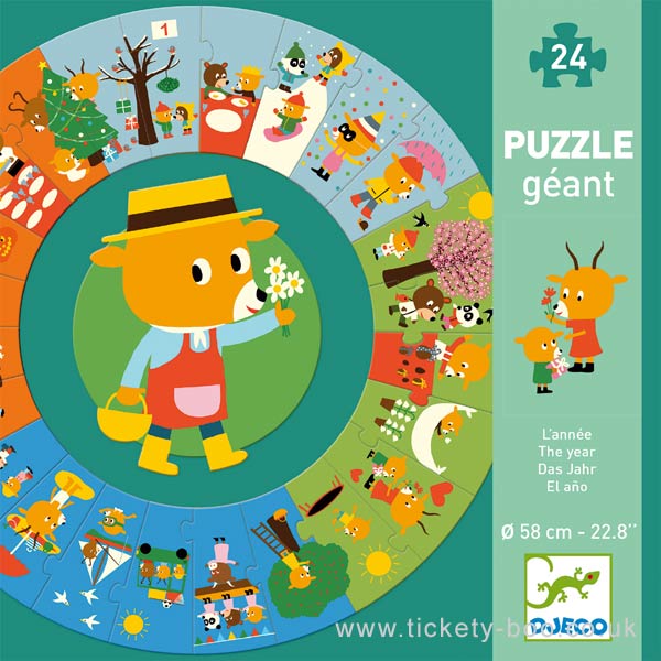 Puzzle educativ - Puzzle geant: The Year | Djeco