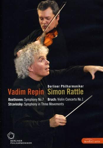 Beethoven: Symphony No.7; Bruch: Violin Concerto No.1; Stravinsky: Symphony in Three Movements (DVD) | Simon Rattle, Vadim Repin, Berliner Philharmoniker