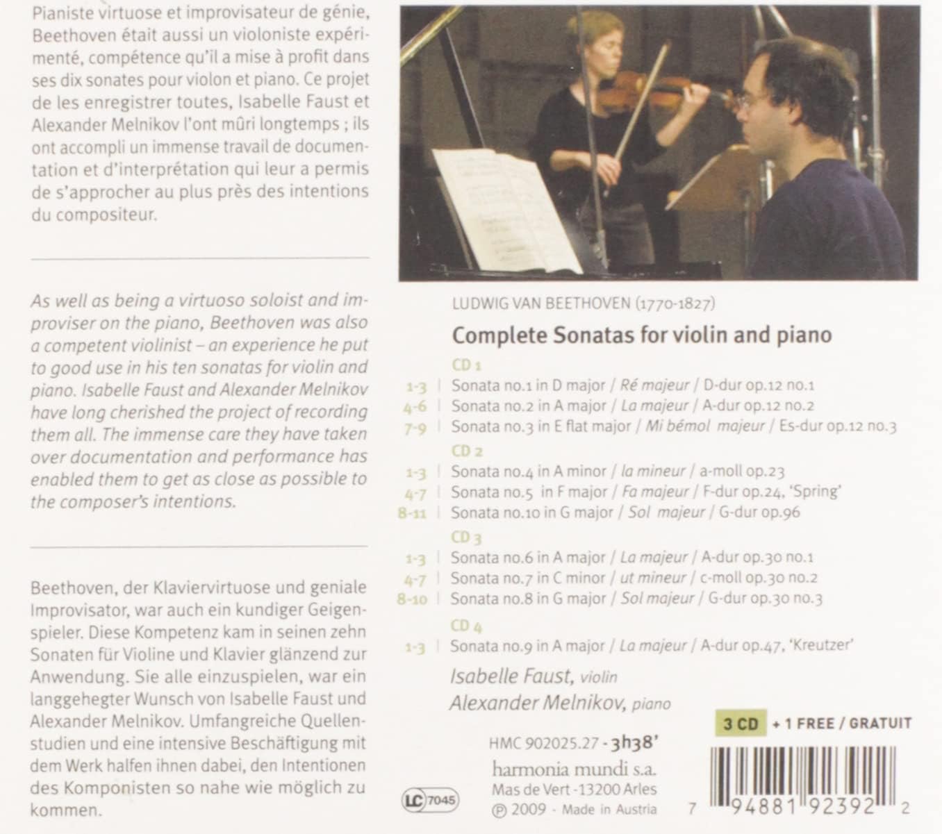 Beethoven: Complete Sonatas For Violin And Piano | Isabelle Faust, Alexander Melnikov