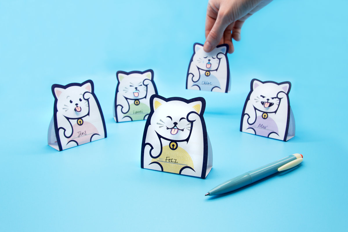 Set notite - Lucky Cat Message Pads | Suck UK - 2 | YEO