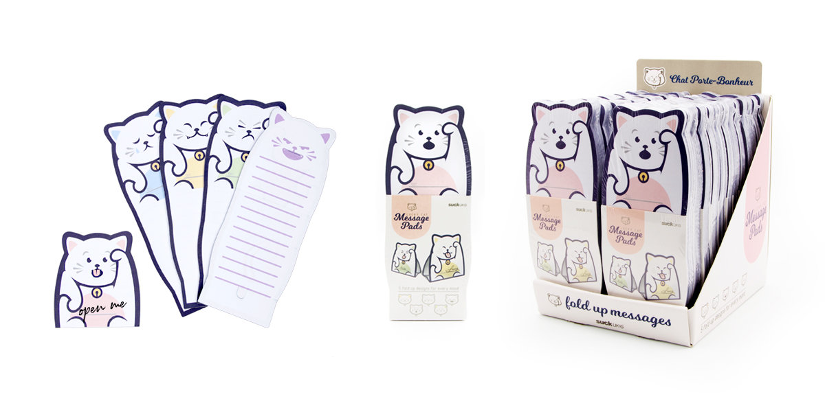 Set notite - Lucky Cat Message Pads | Suck UK - 4 | YEO