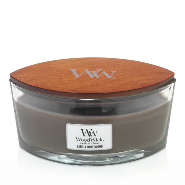 Lumanare parfumata - Ellipse - Sand and Driftwood | WoodWick - 1 | YEO