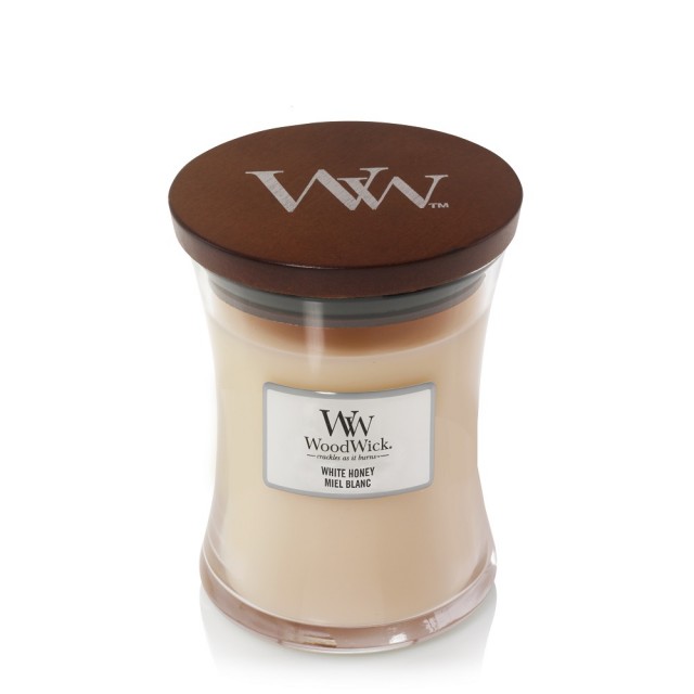 Lumanare parfumata - Medium Jar - White Honey | WoodWick - 1 | YEO