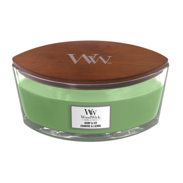 Lumanare parfumata - Ellipse - Hemp and Ivy | WoodWick - 1 | YEO