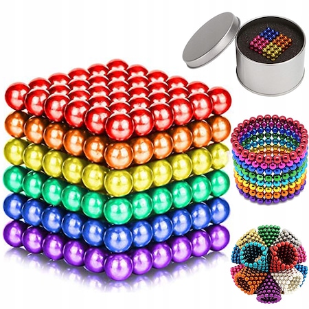 Bile magnetice - Set 216 sfere, 5 mm, multicolor | Neocube