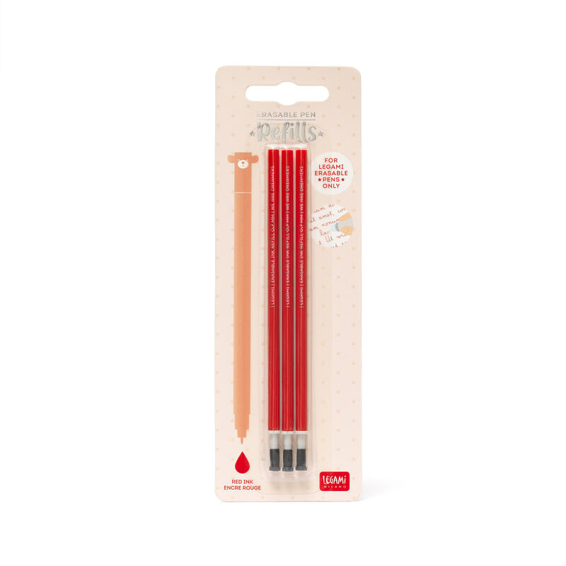 Set 3 rezerve pix - Refill For Erasable Pen - Red | Legami