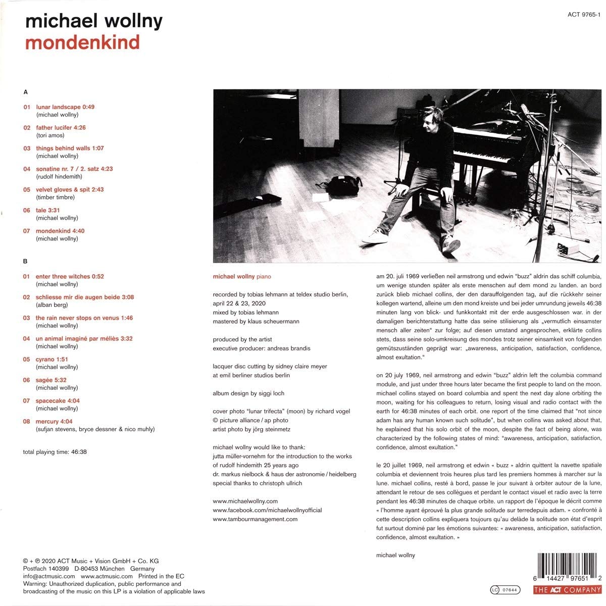 Mondenkind - Vinyl | Michael Wollny