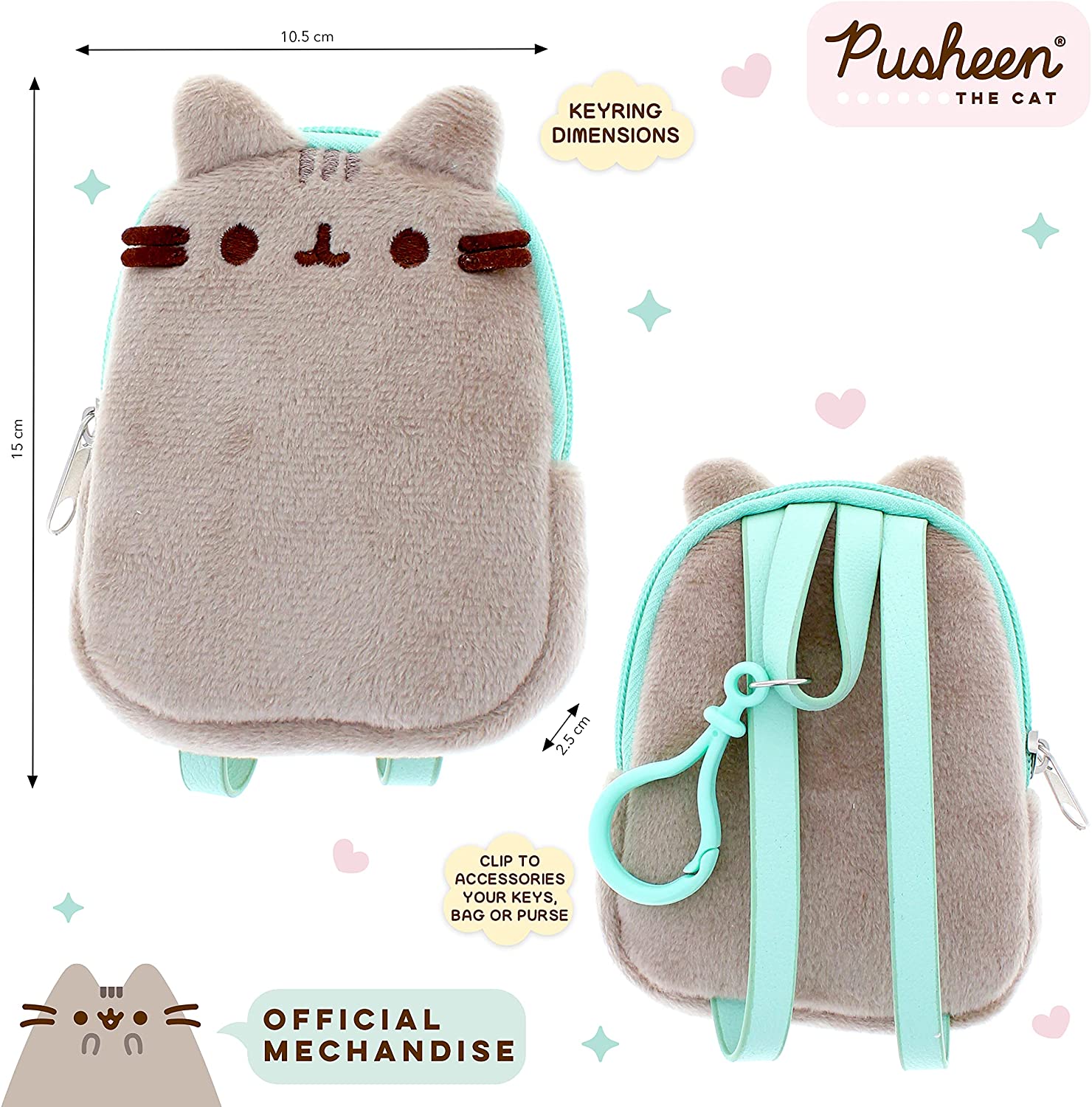 Breloc - Simply Pusheen Mini Backpack | Blueprint Collections - 2 | YEO