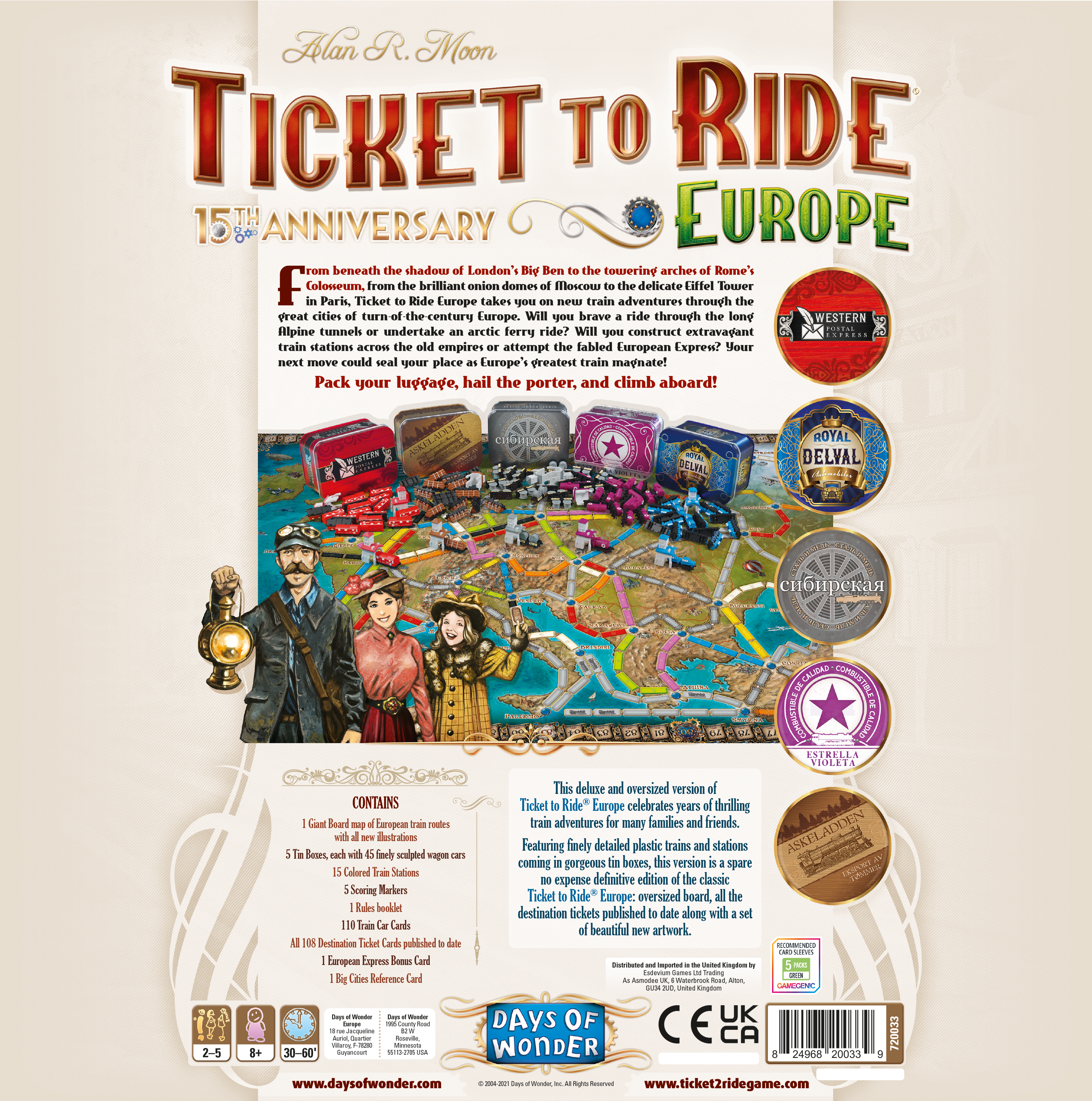 Joc - Ticket to Ride Europe (15th Anniversary) | Days of Wonder - 2
