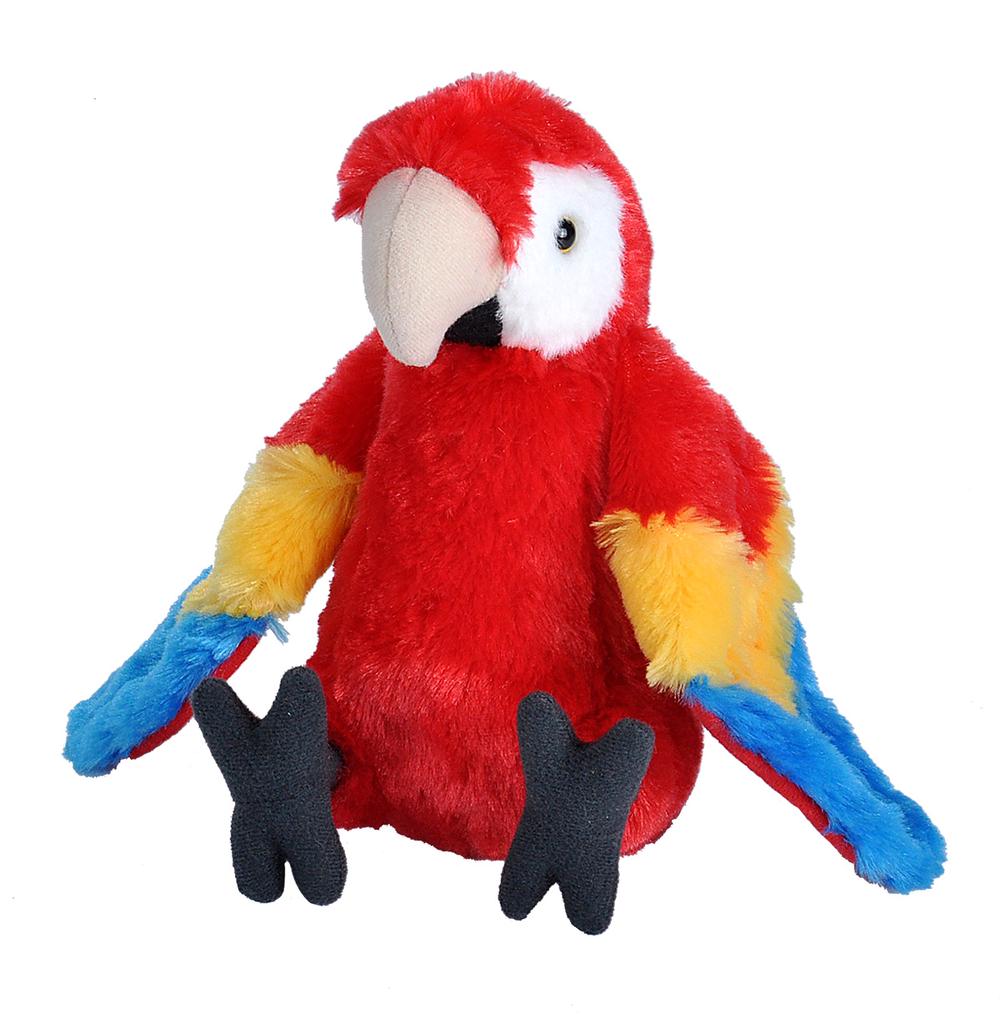 Jucarie de plus - Papagal Macaw Stacojiu | Wild Republic