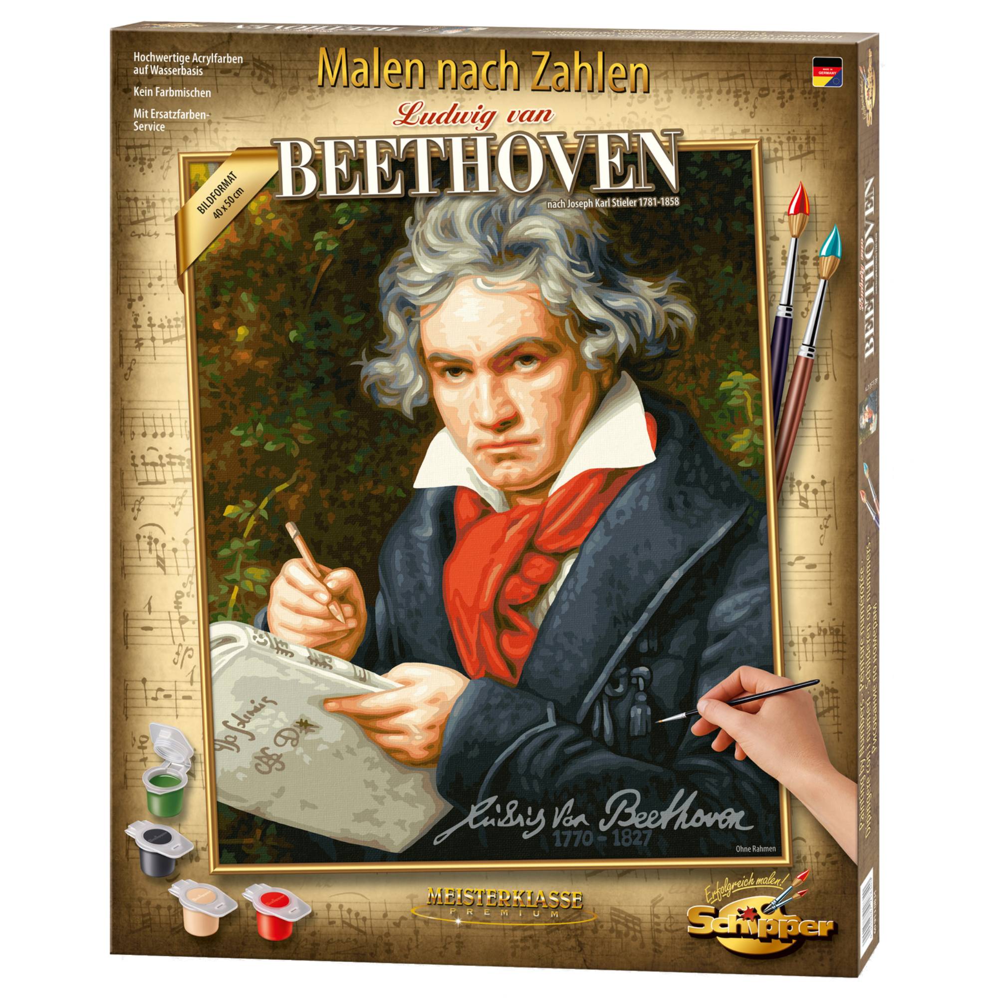 Kit pictura cu numere - Ludwig van Beethoven, 40x50 cm | Schipper