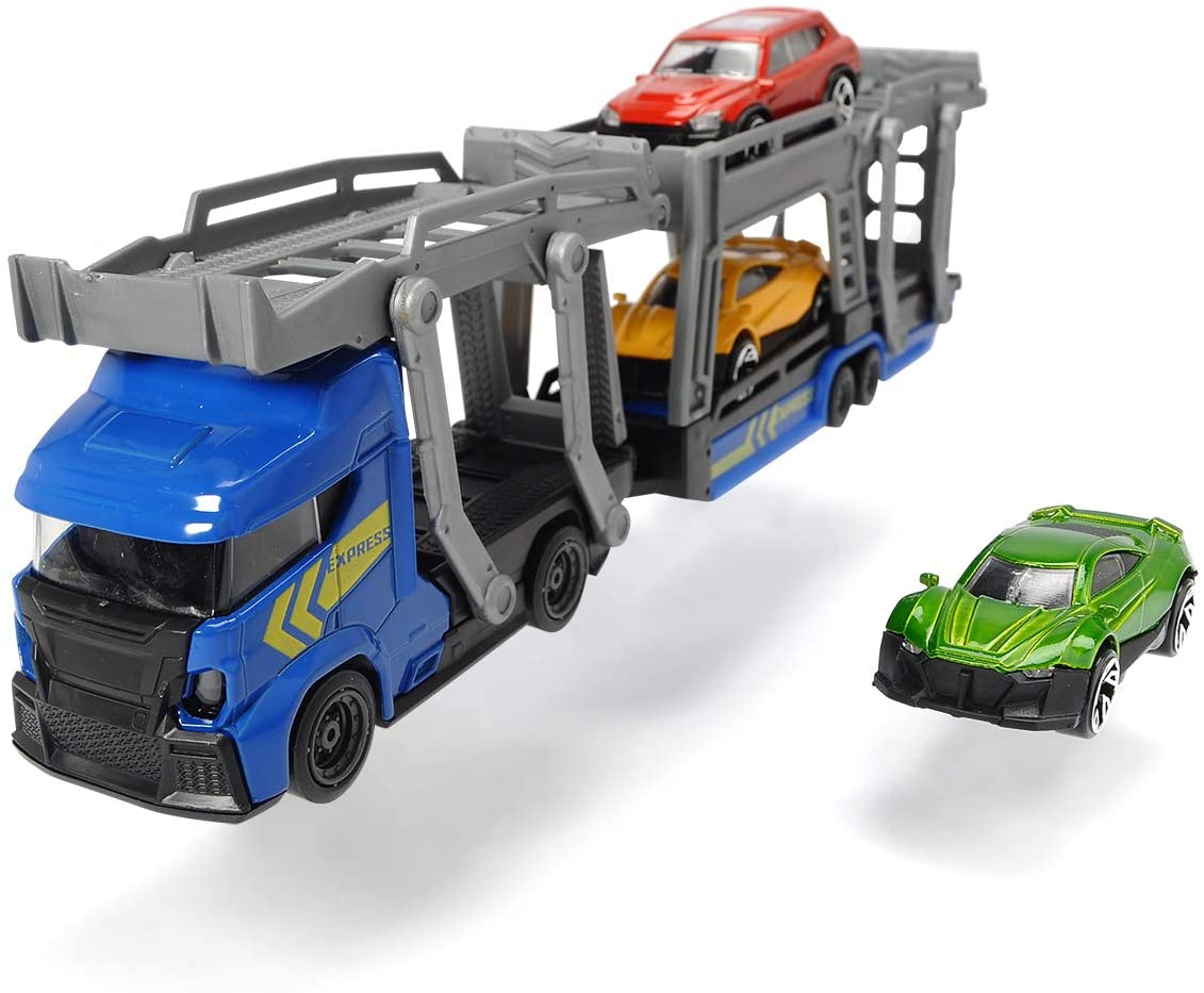 Set masinunte - Car Carrier, albastru | Dickie Toys - 1