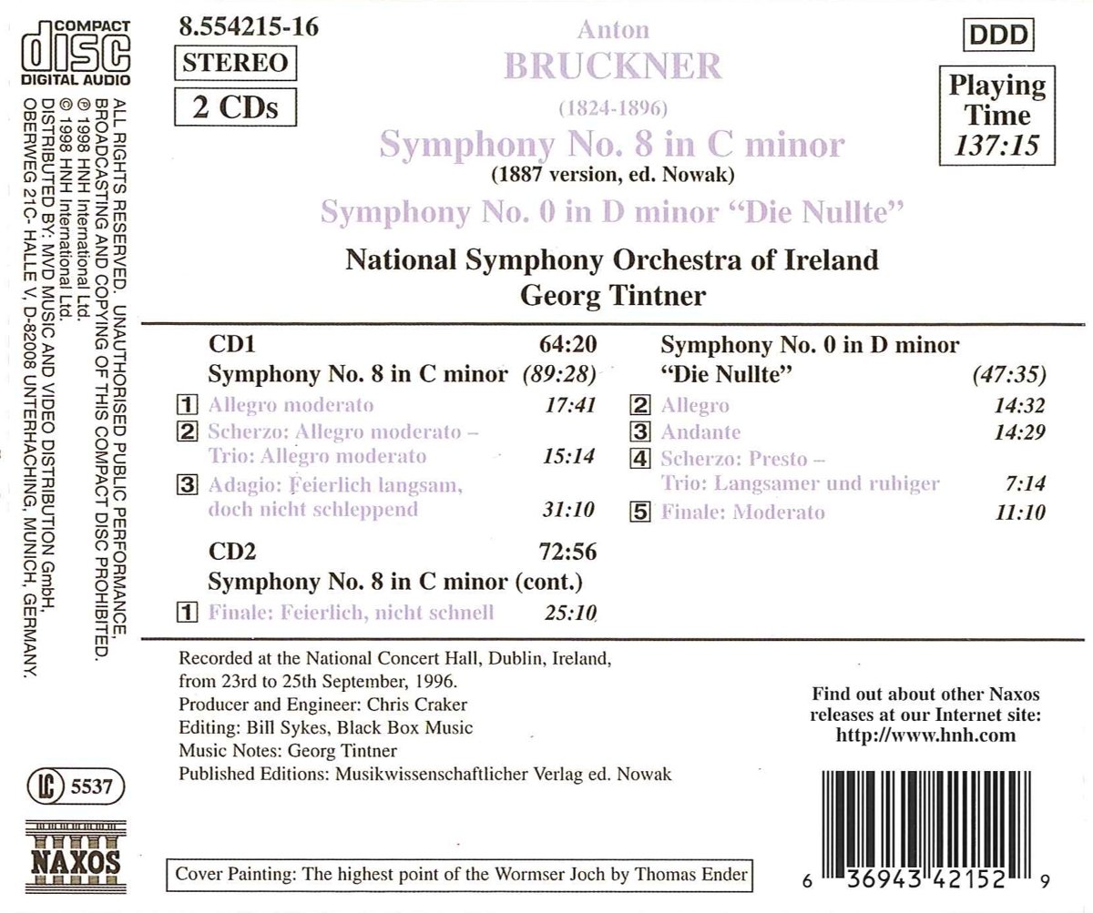 Symphony no. 8 & Symphony no. 0, \'Nullte\' | Anton Bruckner