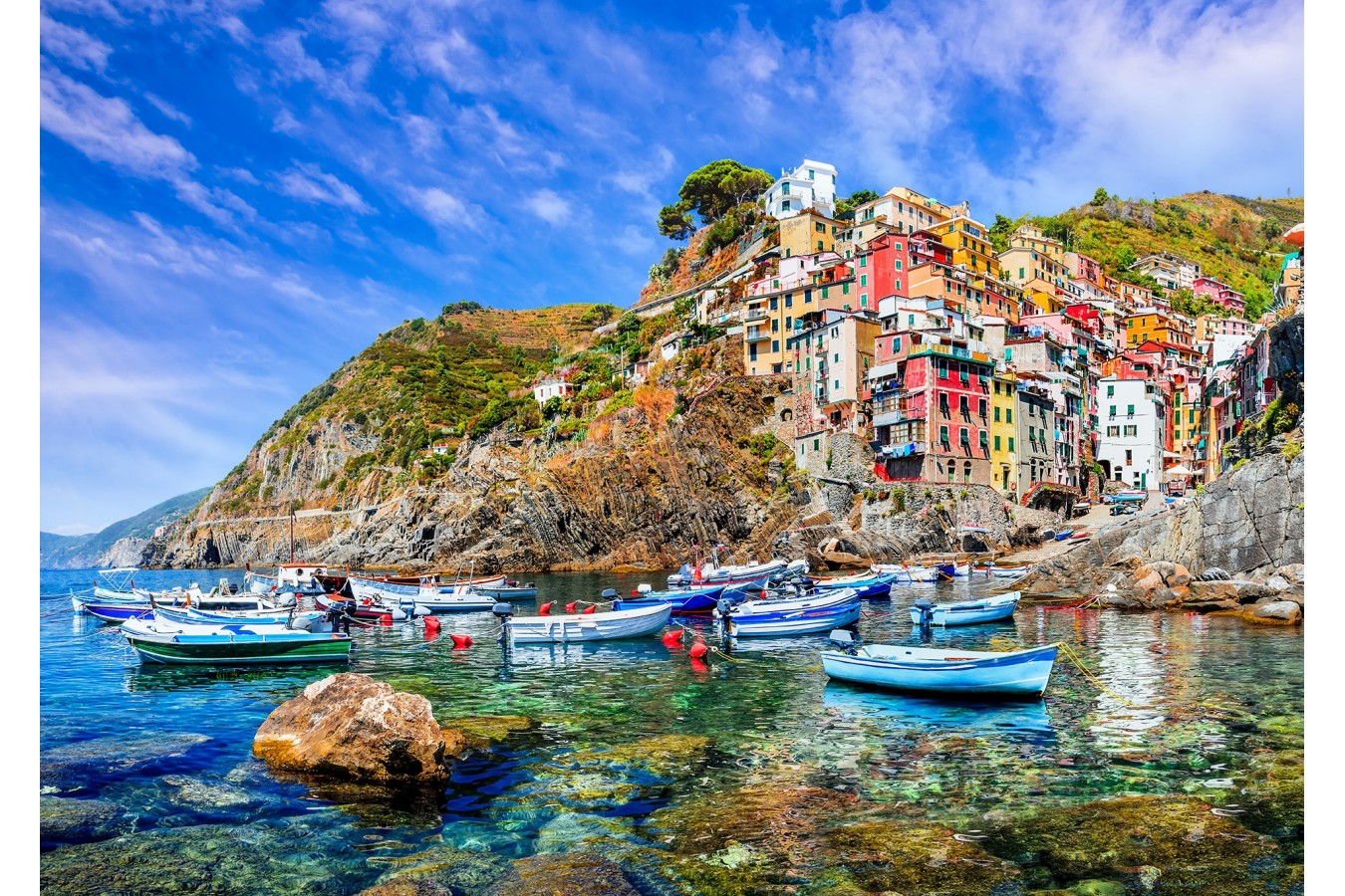 Puzzle 1000 piese - Riomaggiore - Cinque Terre - Italy | Enjoy - 1