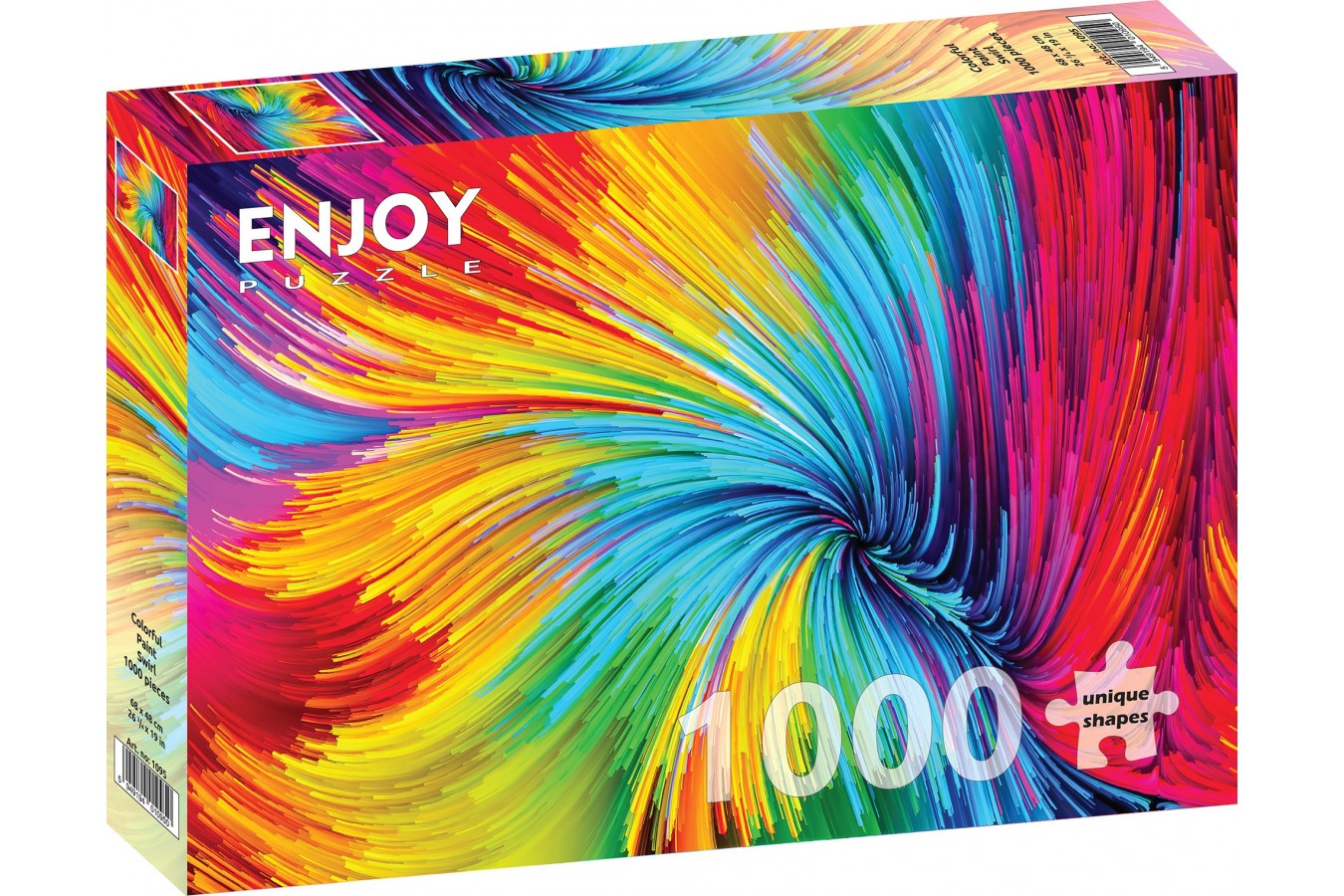 Puzzle 1000 piese - Colorful Paint Swirl | Enjoy