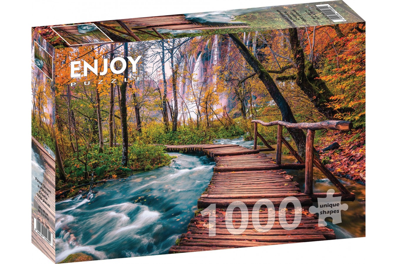 Puzzle 1000 piese - Forest Stream in Plitvice - Croatia | Enjoy