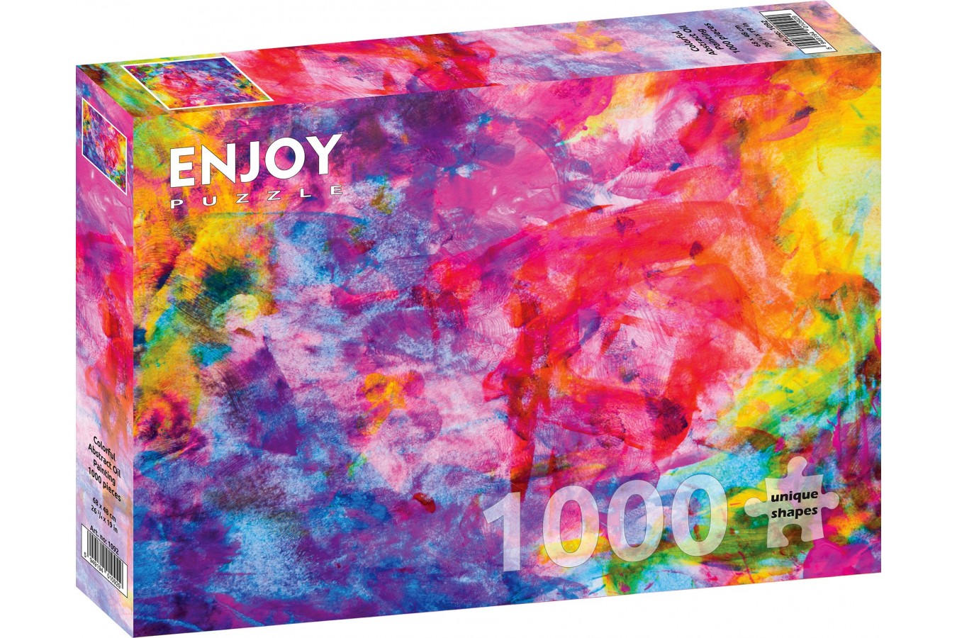 Puzzle 1000 piese - Colourful Abstract Oil Painting | Enjoy