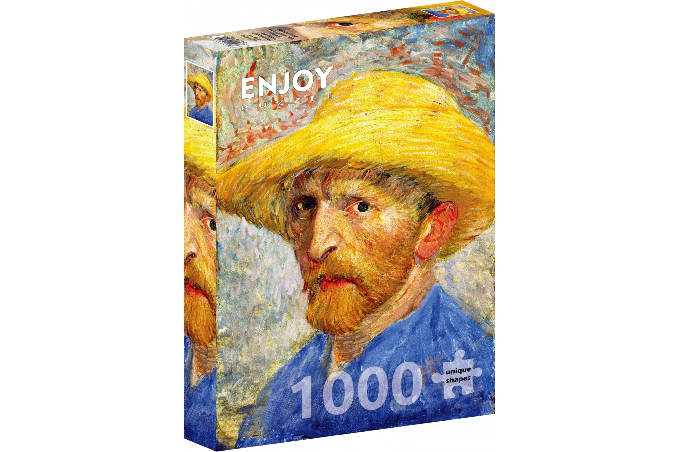 Puzzle 1000 piese - Vincent Van Gogh - Self-Portrait with a Straw Hat | Enjoy