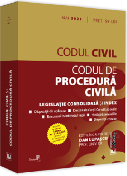 Codul civil si Codul de procedura civila | Dan Lupascu Carte poza 2022